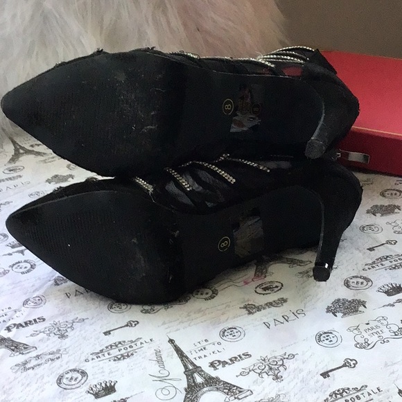 Italina Rhinestone & Mesh Bootie - Picture 2 of 5